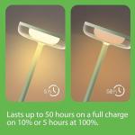 Solar-Powered Cordless LED Table Lamp – Black