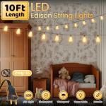 10FT Waterproof LED String Lights for Outdoors