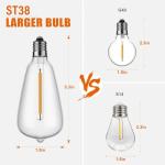 10FT Waterproof LED String Lights for Outdoors