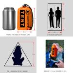 2-Person Mylar Survival Tent with Paracord and Whistle