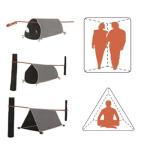 2-Person Mylar Emergency Shelter Tent with Paracord