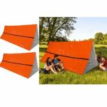 2-Pack Waterproof Thermal Survival Tents - Orange