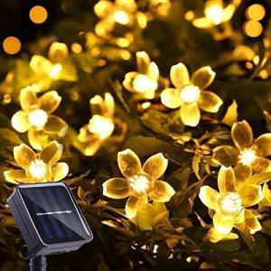 Outdoor Waterproof Solar Flower String Lights - 50 LED