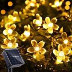 Outdoor Waterproof Solar Flower String Lights - 50 LED