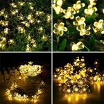 Outdoor Waterproof Solar Flower String Lights - 50 LED