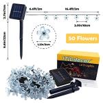 Outdoor Waterproof Solar Flower String Lights - 50 LED