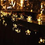 Outdoor Waterproof Solar Flower String Lights - 50 LED