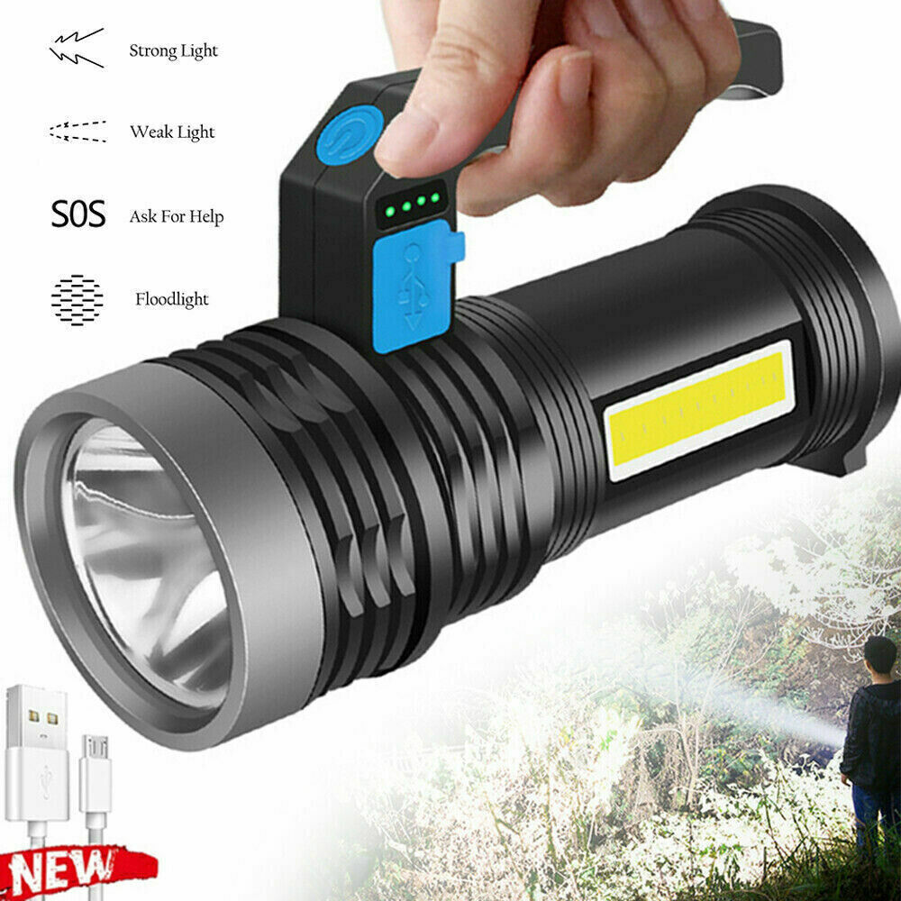 High Lumens Tactical USB Rechargeable LED Flashlight
