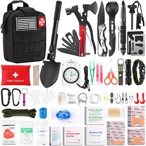 248-Piece Survival First Aid Kit with MOLLE Pouch