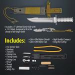 Maxam Army Green Survival Knife