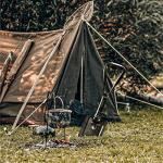 AugTouf 18" Folding Camping Shovel - Olive Green