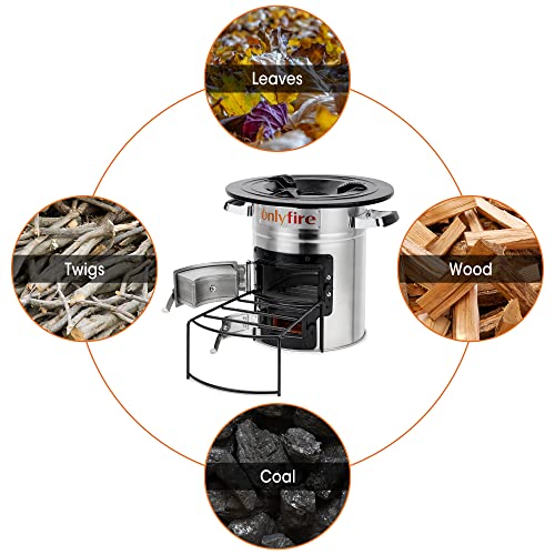 Onlyfire Portable Rocket Stove for Outdoor Cooking