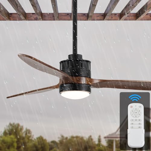 52" Waterproof Outdoor Ceiling Fan with Light