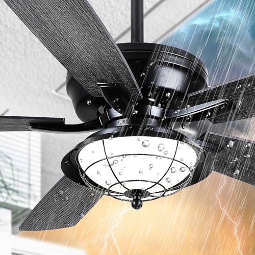 Asyko 52" Waterproof Ceiling Fan with Lights