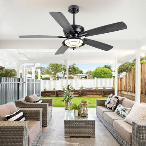 Asyko 52" Waterproof Ceiling Fan with Lights
