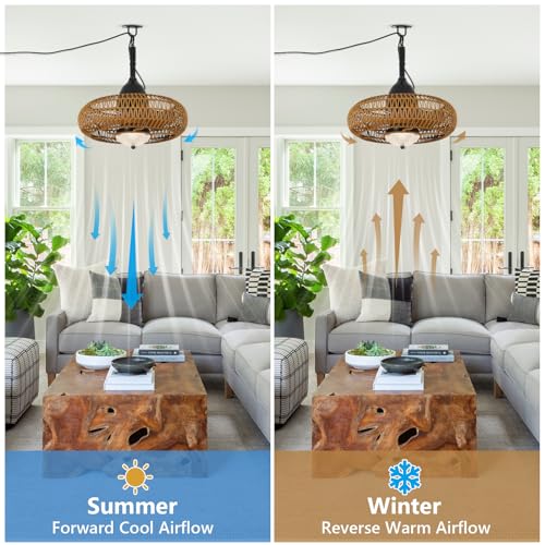 Waterproof Outdoor Ceiling Fan with Lights & Remote
