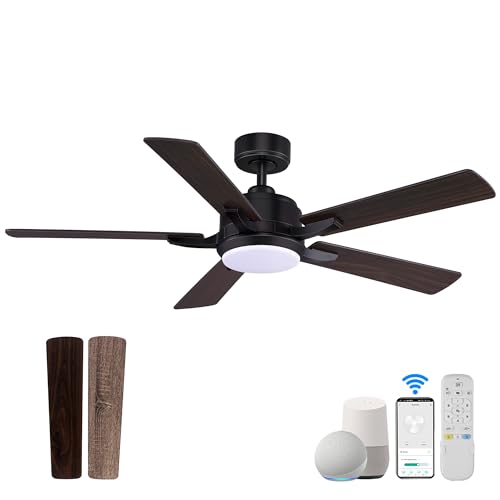 52” Smart Ceiling Fan with Remote and Lights