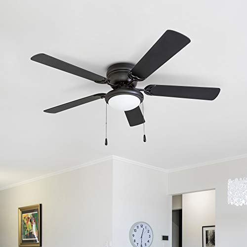 Portage Bay 52" Matte Black Hugger Ceiling Fan
