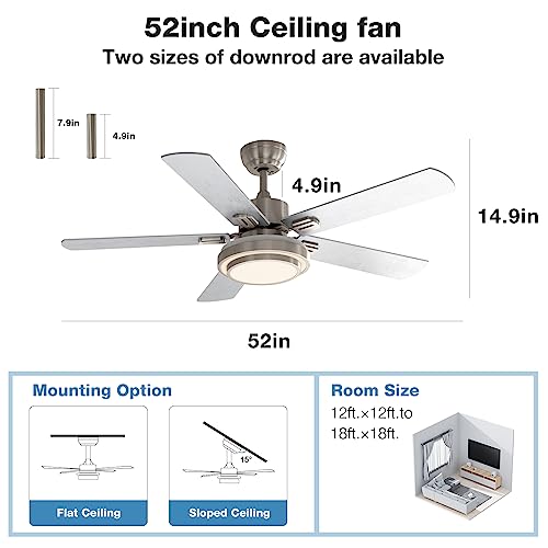 Warmiplanet 52-Inch Ceiling Fan with Remote Light