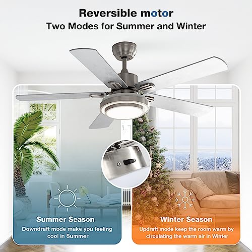 Warmiplanet 52-Inch Ceiling Fan with Remote Light