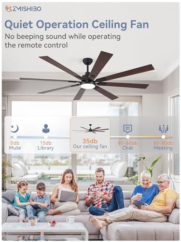Modern Ceiling Fan with Light and Remote Control