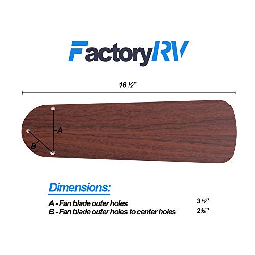 42-Inch Oak and Walnut Ceiling Fan Blades