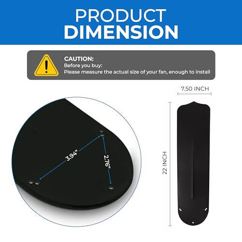 20-Inch Dark Brown Replacement Blades for Ceiling Fans