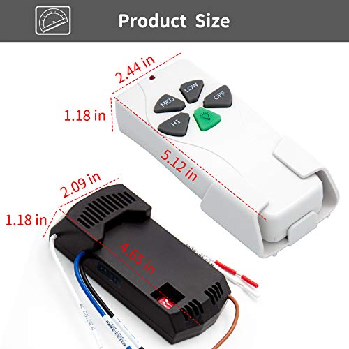 Universal Ceiling Fan Remote Control Replacement Kit