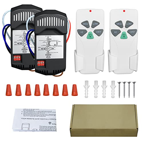 Universal Ceiling Fan Remote Control Kit 2 Pack