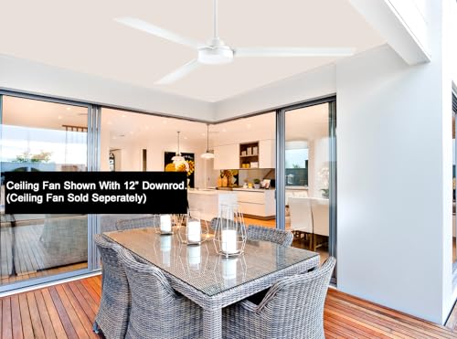 Minka-Aire 12 Inch White Ceiling Fan Downrod