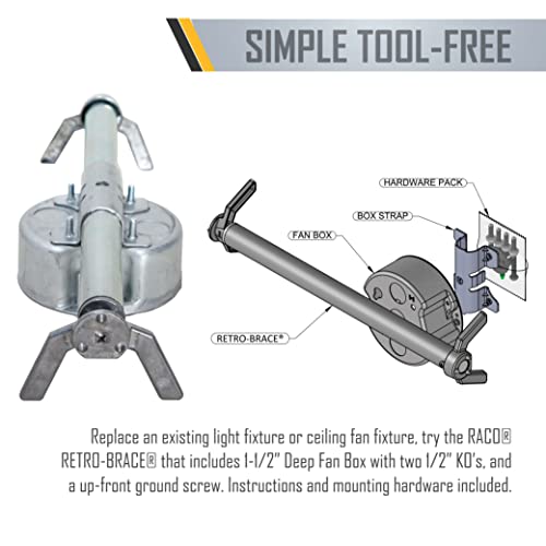 Hubbell Raco 936 Retro-Brace Ceiling Fan Support