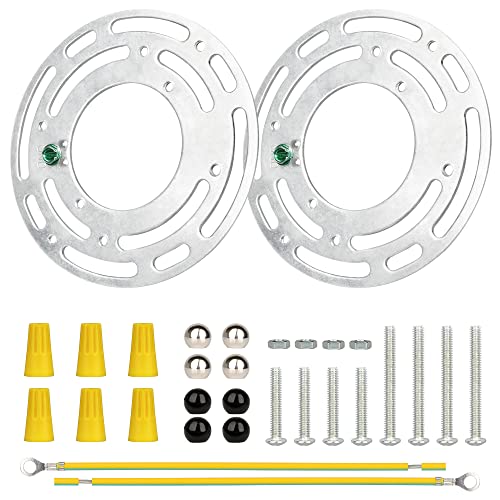 Helunsi 4" Ceiling Fan Light Fixture Bracket Set