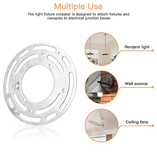 Helunsi 4" Ceiling Fan Light Fixture Bracket Set