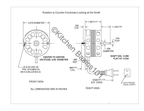 3.3 Inch Direct Replacement Vent Fan Motor