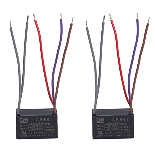 Podoy 5-Wire Ceiling Fan Capacitor (2 Pack)