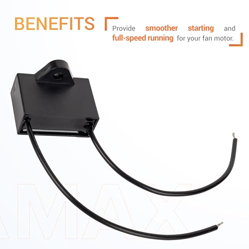 Canamax 5uF Ceiling Fan Capacitor - 2-Wire