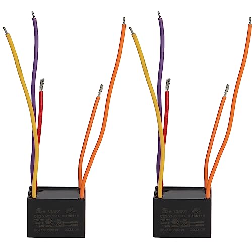 Podoy 5-Wire Ceiling Fan Capacitor CBB61 (2-Pack)