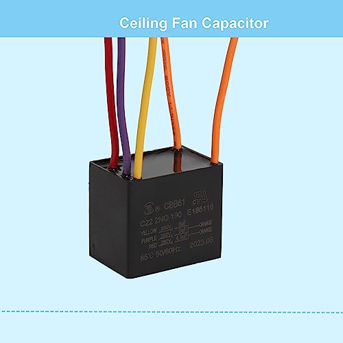 Podoy 5-Wire Ceiling Fan Capacitor CBB61 (2-Pack)