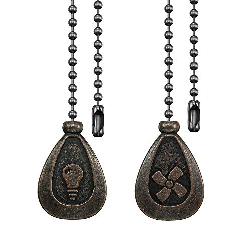 Bronze Ceiling Fan Pull Chain Set - 2 Pack