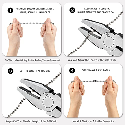 Decorative 13.6-Inch Ceiling Fan Pull Chain Set