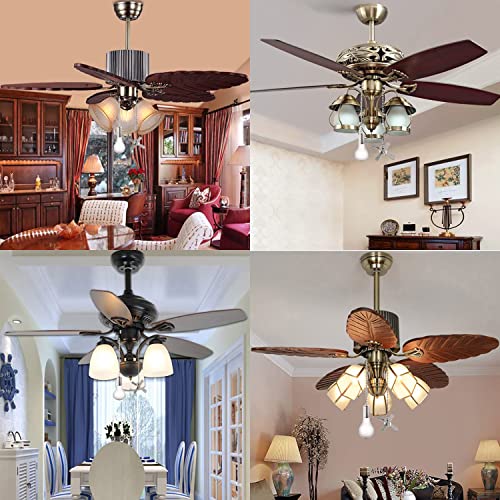 Extra Long Ceiling Fan Pull Chain with Frosted Bulb