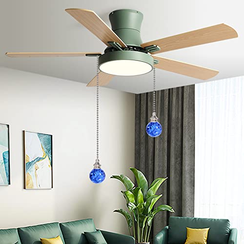 Set of 2 Blue Crystal Pull Chains for Ceiling Fans