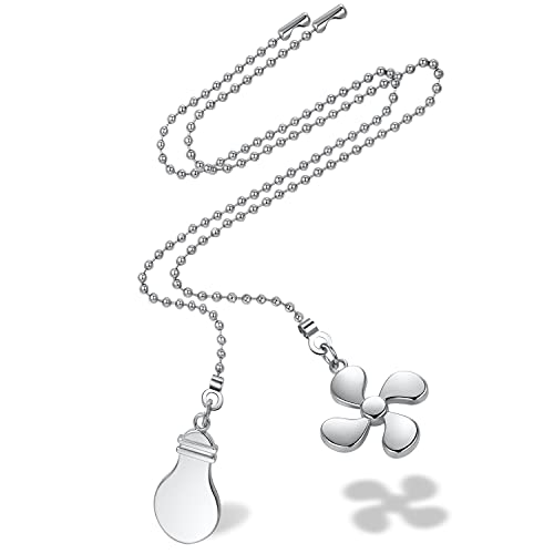 4-Pack 12-Inch Silver Ceiling Fan Pull Chains