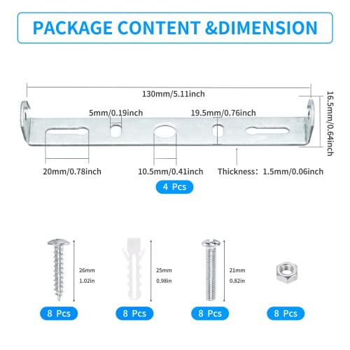 ZOWZEA Square Ceiling Light Mounting Bracket Kit