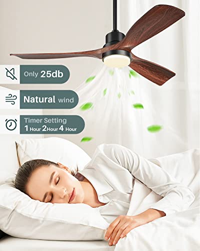Forrovenco 52 Inch Outdoor Ceiling Fan with Light