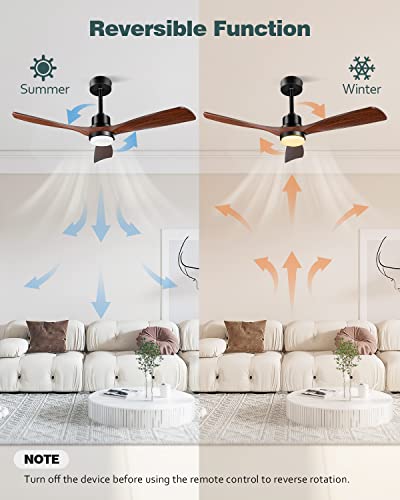 Forrovenco 52 Inch Outdoor Ceiling Fan with Light