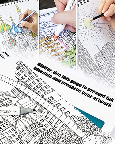 Around the World in 50 Page Coloring Book