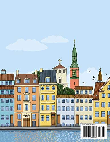 European Cities Skyline Coloring Book for Adults