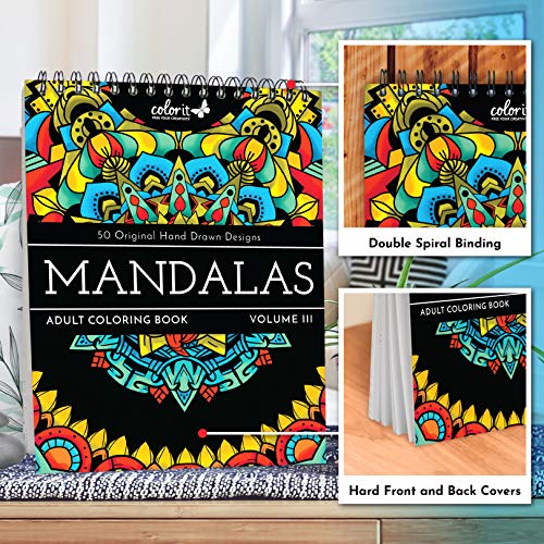ColorIt Mandalas III Adult Coloring Book – 50 Designs