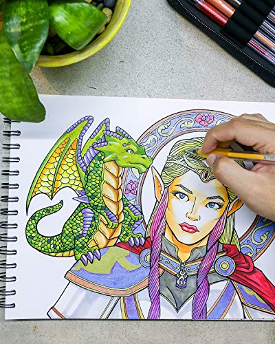 Mythical & Fantasy Creatures Adult Coloring Book